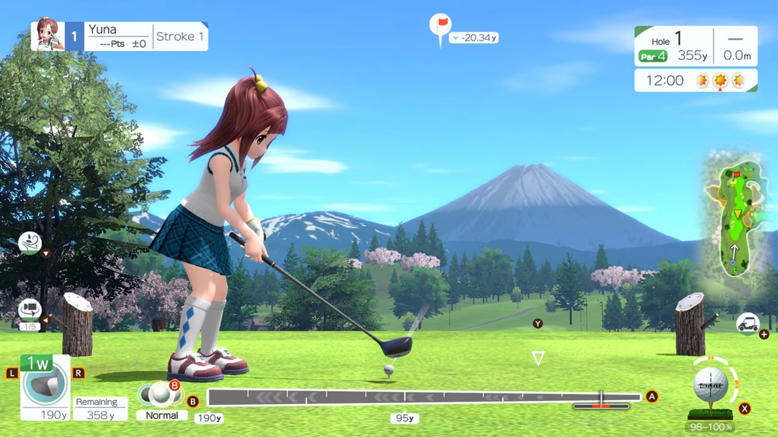 EVERYBODY’S GOLF HOT SHOTS Switch NSP gameplay screenshot